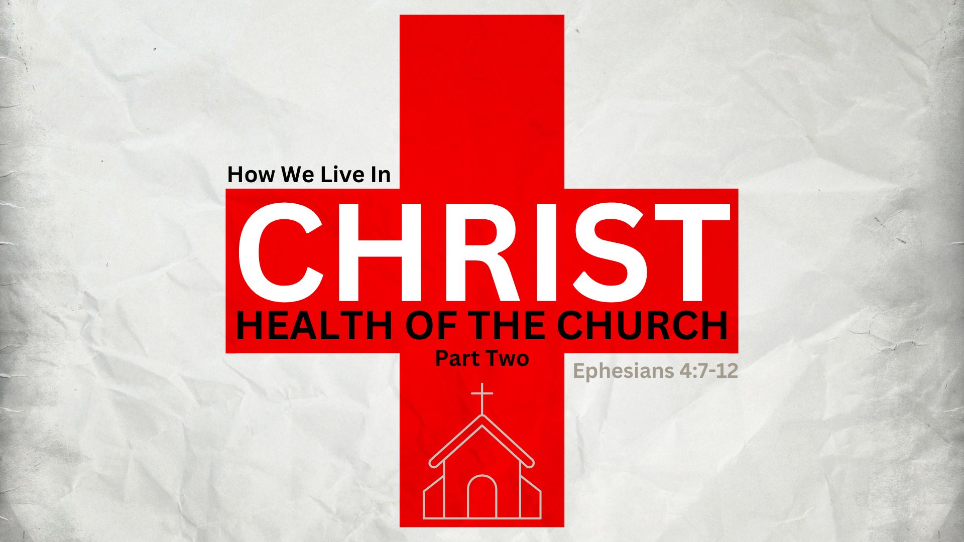 How We Live In Christ – Health of The Church – Part Two